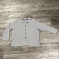Navy and White Striped Button-up Sweater - Size XXL