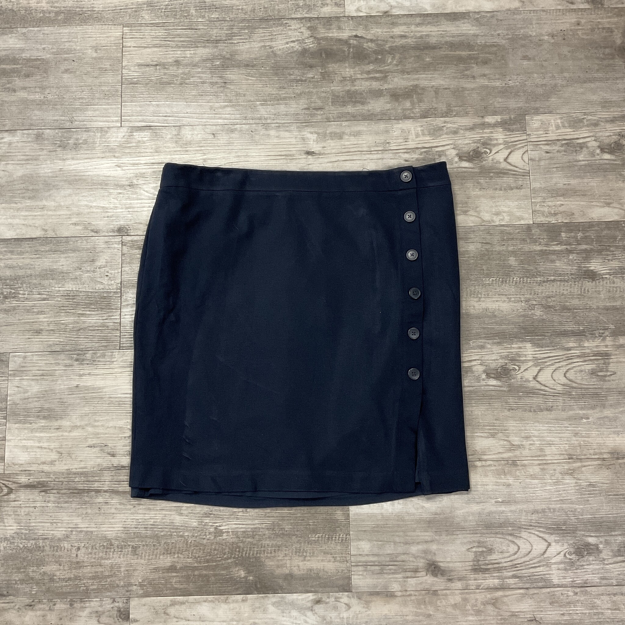 Navy Skirt with Buttons - Size 18