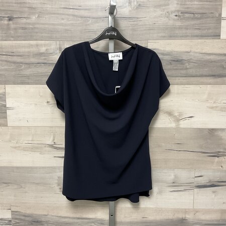 Sylvie Cowl Neck Top - Navy