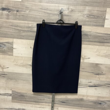 Luxe Twill Midi Skirt - Navy