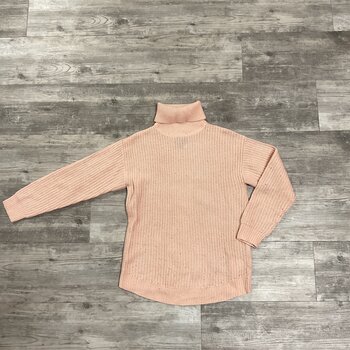 Pink Knit Turtle Neck Sweater - Size M