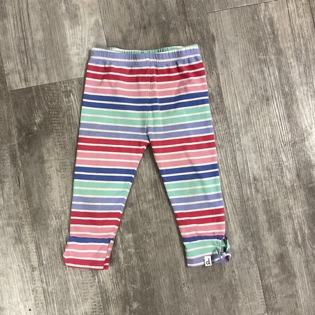 Colourful Striped Leggings with Keyhole Cuff - Size 3
