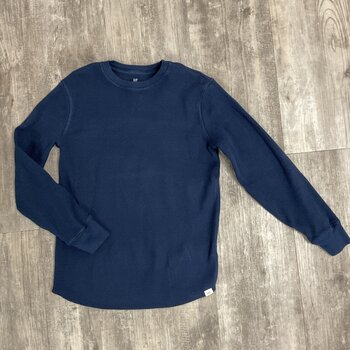 Navy Waffle Knit Shirt - Size XL