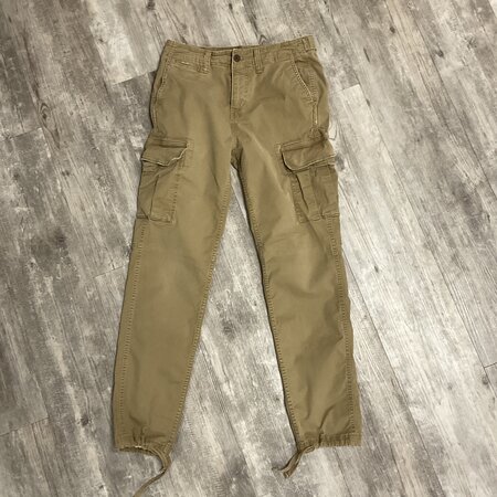 Sand Cargo Pants with Drawstring Cuffs - Size 30x34
