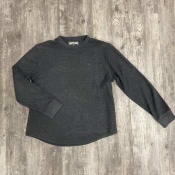 Grey Waffle Knit Shirt - Size M