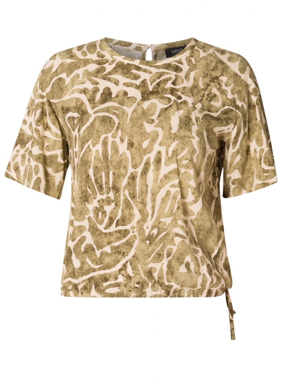 Gul Print Top with Drawstring