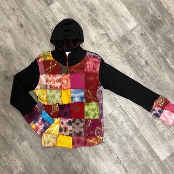 Colorful Quilted Jacket Size L