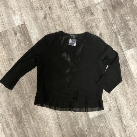 Sheer Black Short Blazer Size L