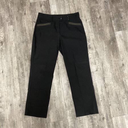 Lightweight Black Pant with Stitch Accent Size 12