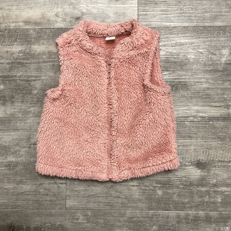 Pink Fuzzy Vest Size 18-24 M