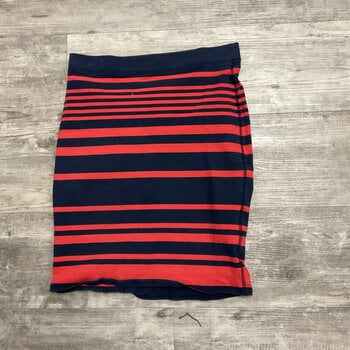 Navy and Red Stripe Pencil Skirt Size M