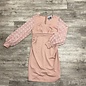 Maternity Pink Swiss Dot Sleeve Dress Size M