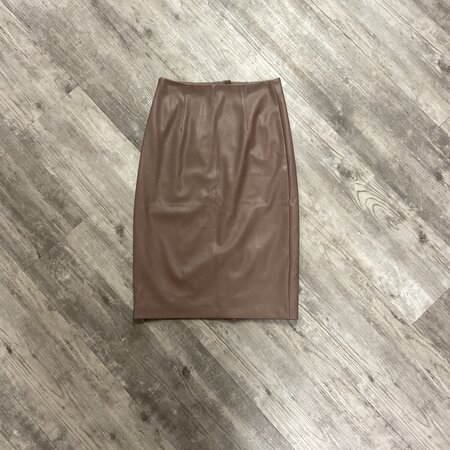 Tan Pleather Skirt - Size 00