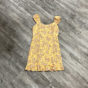 Yellow Floral Sundress - Size M