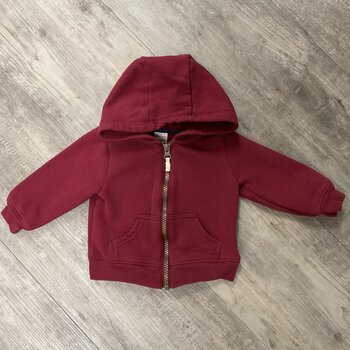 Deep Red Zip Up Sweater - Size 12M