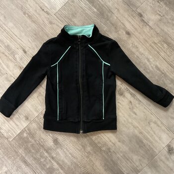 Jersey Zip-Up with Green Accents - Size 1