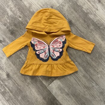 Butterfly Peplum Hoodie - Size 3M