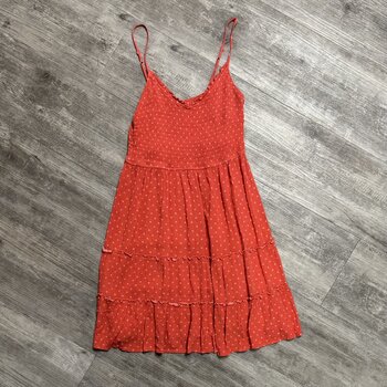Coral Tiered Sundress - Size M