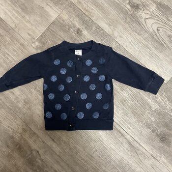Shimmer Dot Navy Sweater - Size 6M