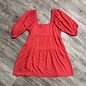 Bright Coral Tiered Dress - Size L