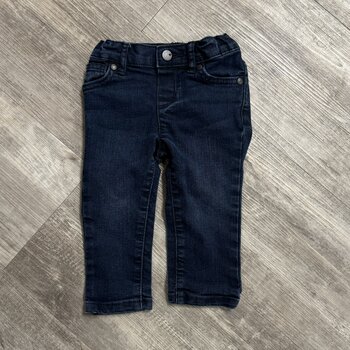 Dark Blue Wash Girls Jeans - Size 12-18M