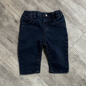 Dark Blue Wash Girls Jeans - Size 0-3M