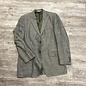 Grey Plaid Suit Jacket- Size XL