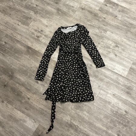 Charcoal Dress with Tie - Size M