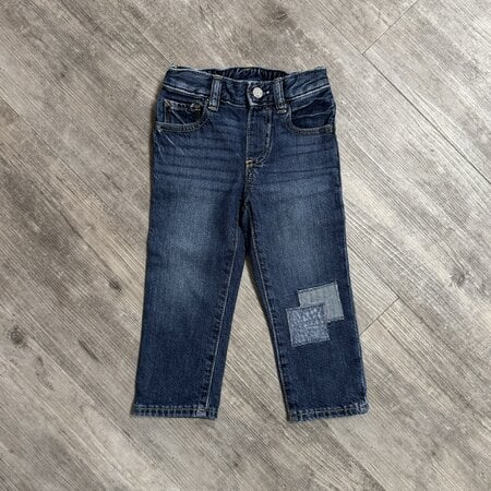 Dark Jeans with Knee Patches - Size 18-24M