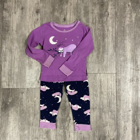 Purple Sloth PJ Set Size 2