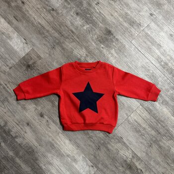 Red Sweater with Navy Star - Size 92