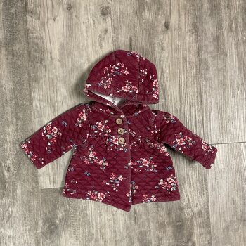 Flowered Quilted Coat Size 3M