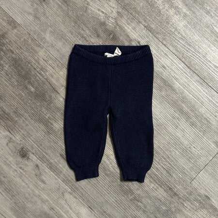 Navy Knit Pants - Size 0-3M