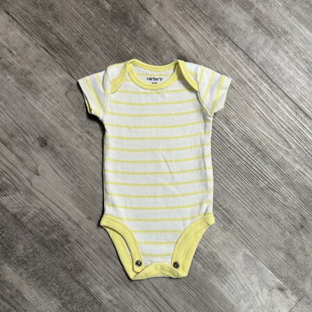 Yellow Striped Onesie - Size NB