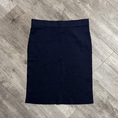 Navy Stretch Knit Skirt - Size M