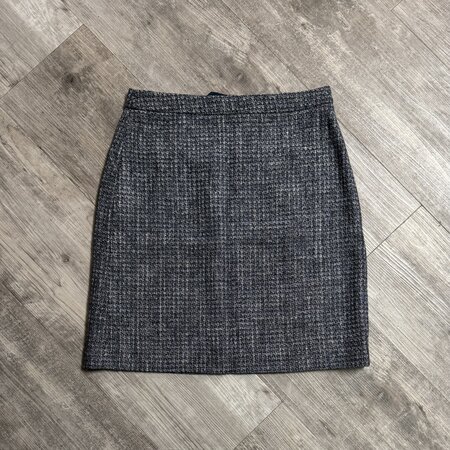 Navy Tweed Skirt - Size 2