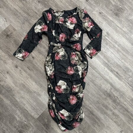 Pink Roses Maternity Dress - Size S