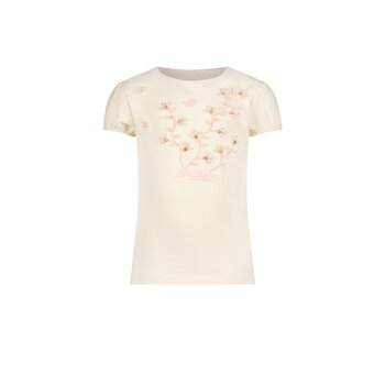 Nommy Luxe Flowers Tee - Pearled Ivory