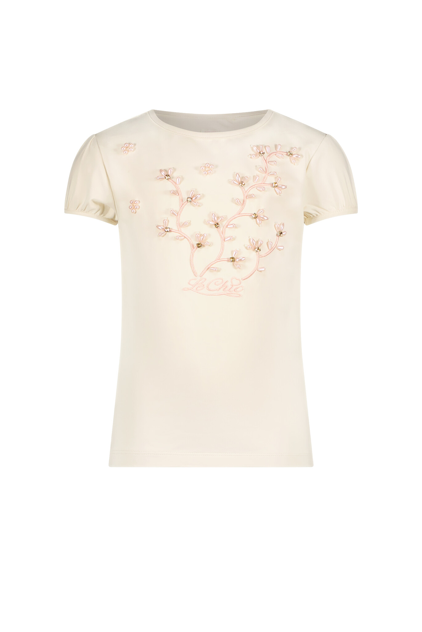 Nommy Luxe Flowers Tee - Pearled Ivory