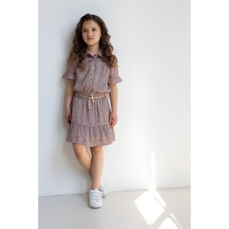 Mizu Print Dress - Sand Blush