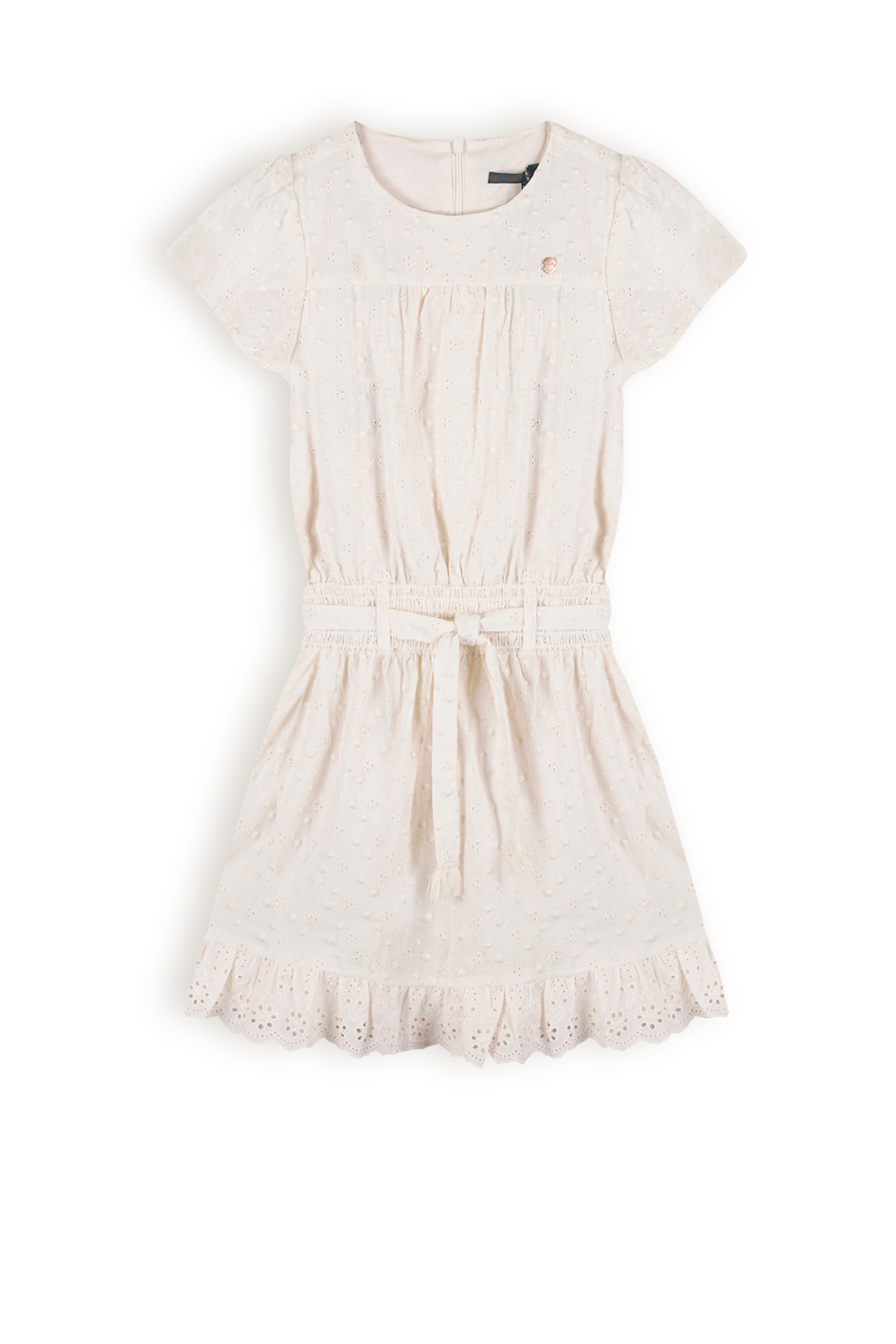 Miron Embroidery Dress - Pearled Ivory