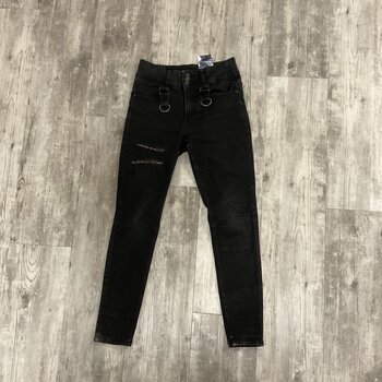 Black Pants with Zipper Pockets - Size 5