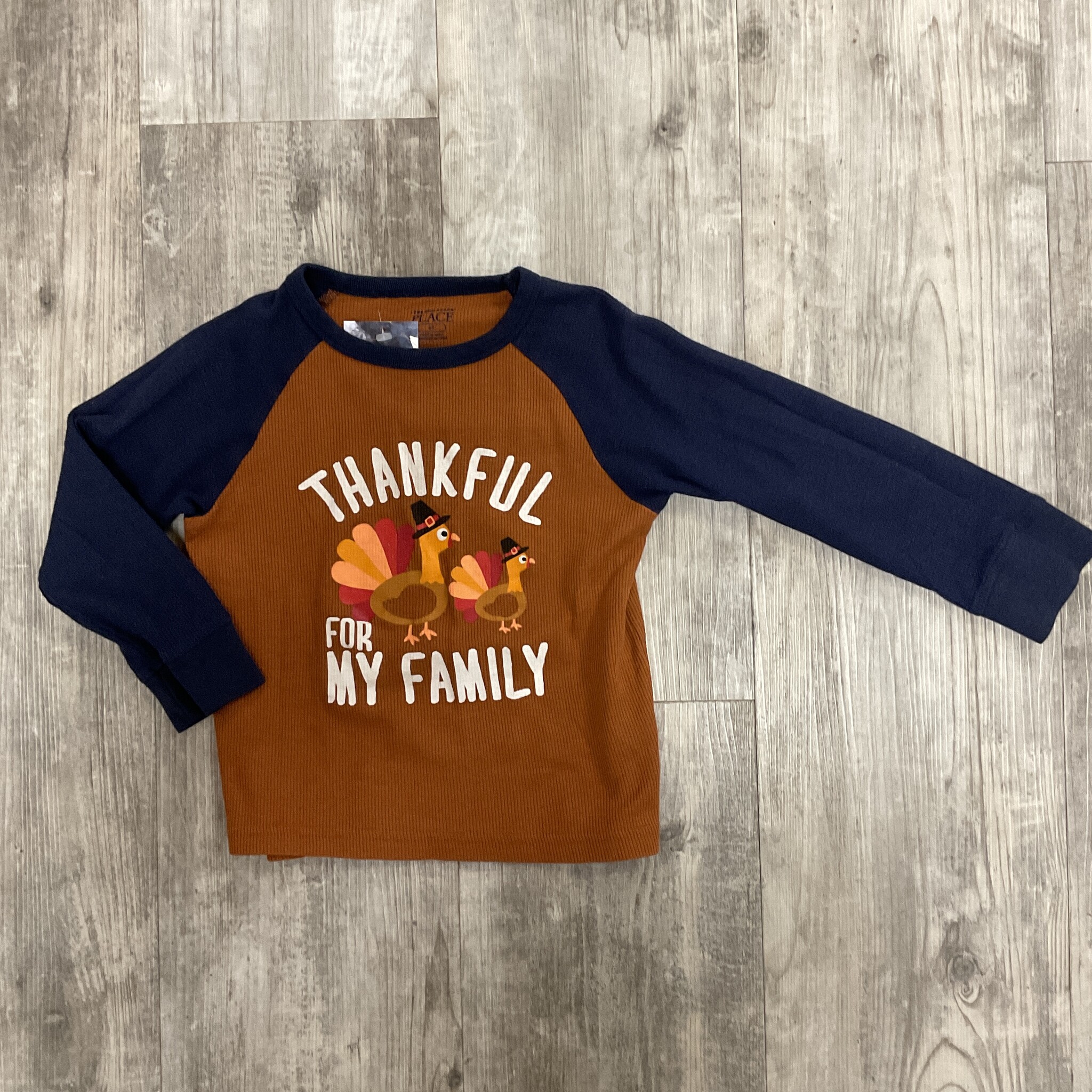 ‘Thankful For My Family’ Waffle Knit Shirt - Size 4