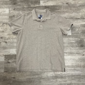 Oatmeal Melange Polo Shirt - Size XL