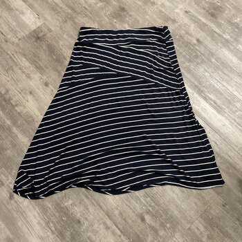 Navy Striped Maxi Skirt Size XL