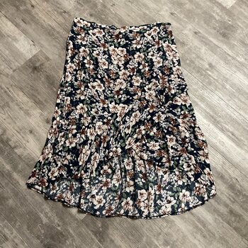Navy and Pink Floral Skirt Size XXL