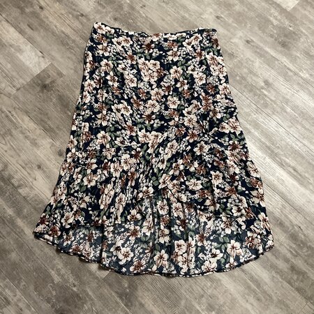 Navy and Pink Floral Skirt Size XXL