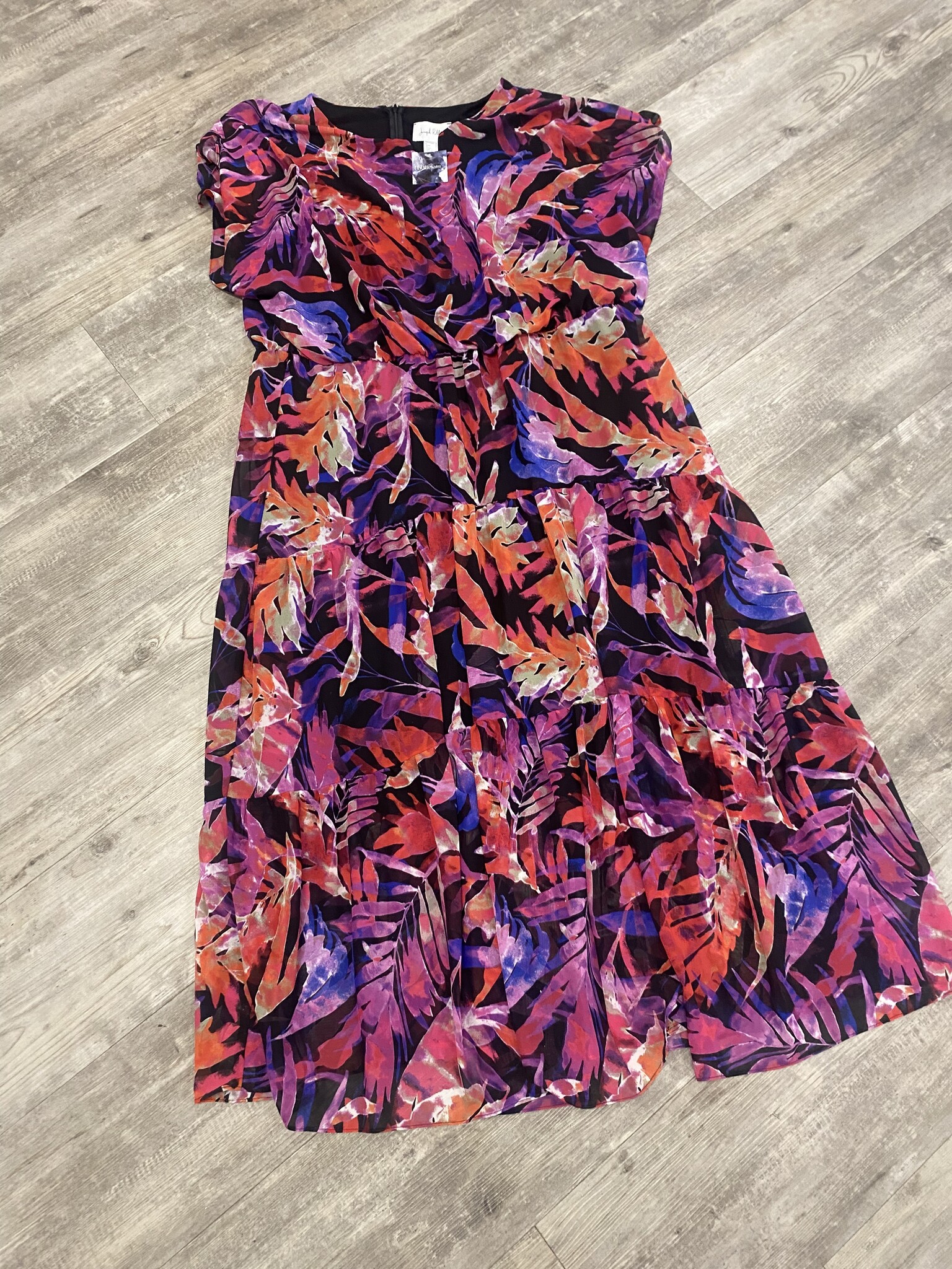 Colorful Tiered Dress - Size 22