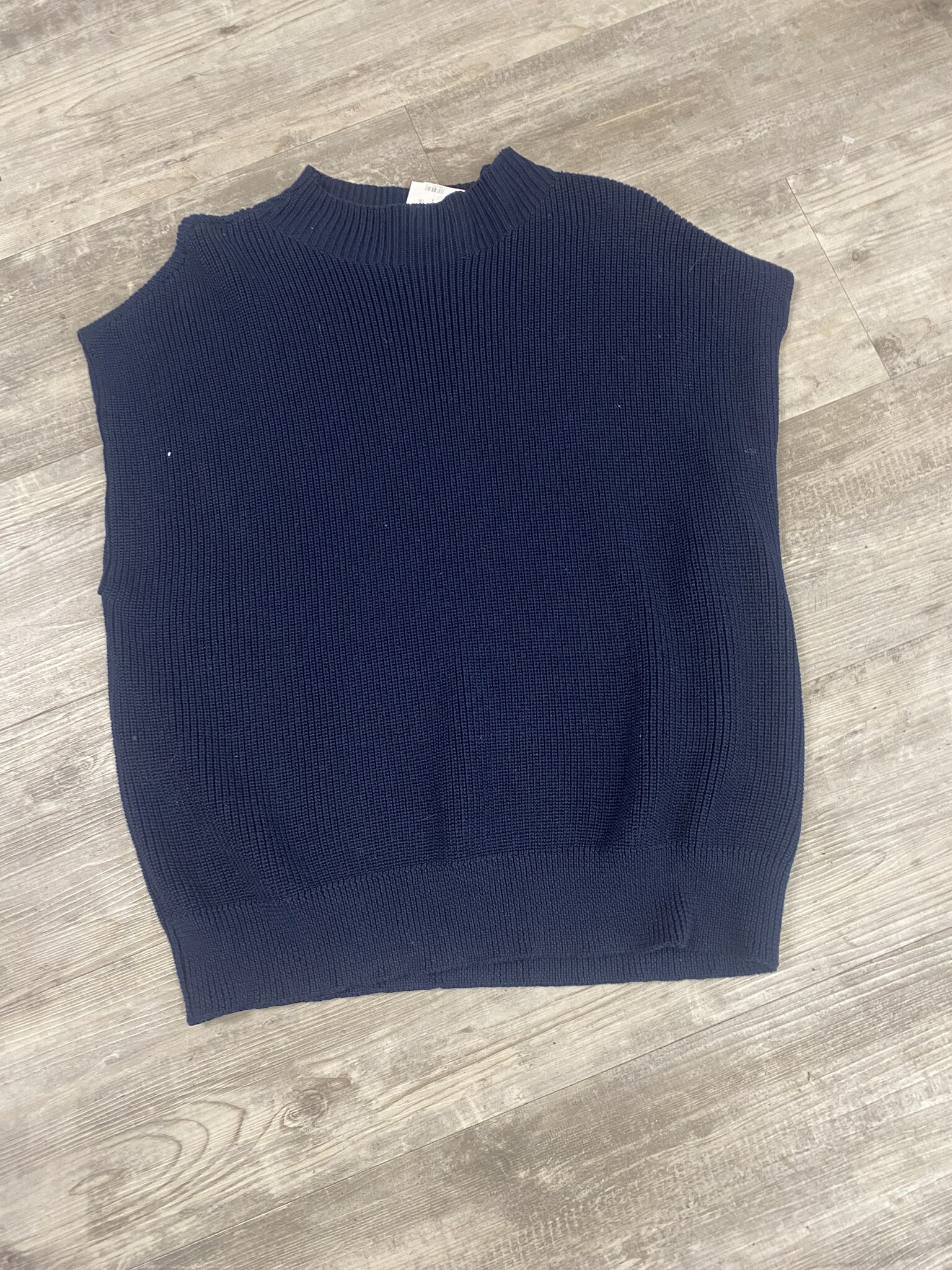 Navy Knit Sweater Vest  - Size 46