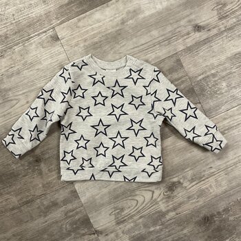 Grey and Navy Star Print Crew Neck - Size 12M